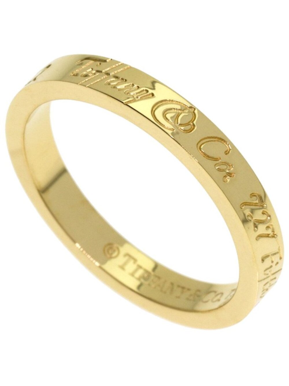 Tiffany & Co Notes Narrow Ring 18K Yellow Gold